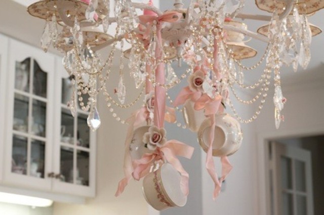 12 Amazing Teacup Chandeliers Elegent Chabby Chic Teacup Chandelier By Janet Shabby Fufu