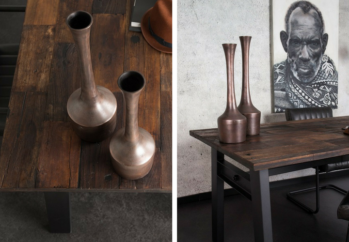 How To Transform Your Living Space With The Dark Wood Trend - Image From CckooLand - Dutchbone Crude Dining Table In Reclaimed Elm Wood