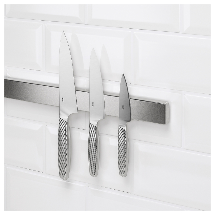 Space And Stress Saving Kitchen Gadgets - Ikea Kungsfors Magnetic Knife Rack Stainless Steel