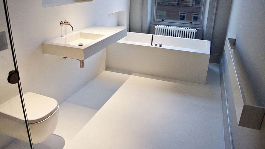 Corian vs Granite -  Bathroom Image From UniqueFabrications.co.uk