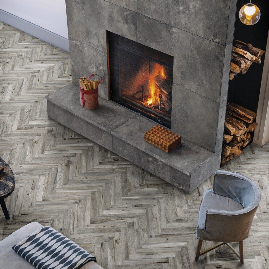 Five Benefits Of Wood Effect Tiles (And How To Style Them) - Parquet Wood Effect Tiles - Image Via CrownTiles.co.uk