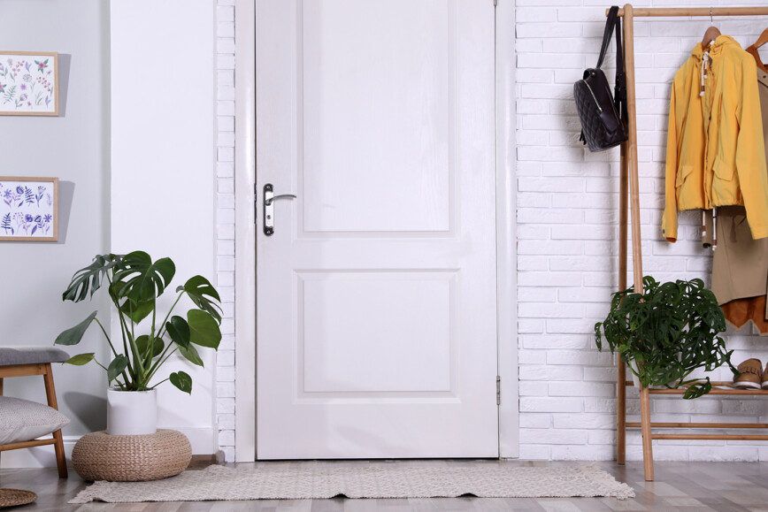 Hallway with house plants