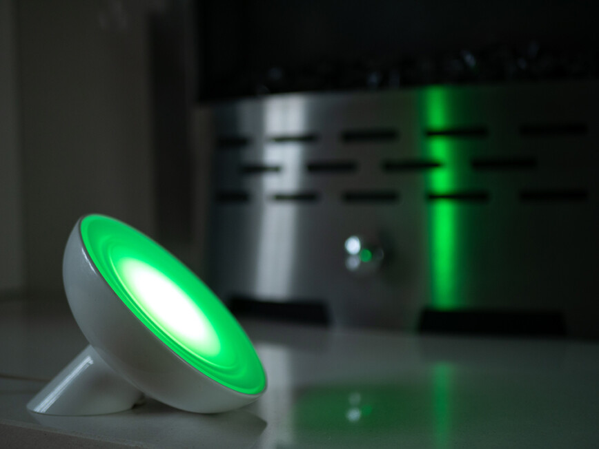 Smart home lamp light with coloured LED